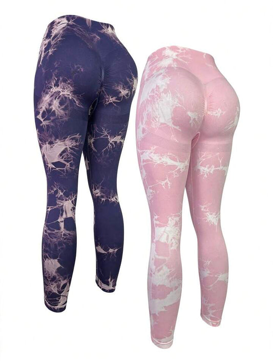 2 Leggings Tie dye Push Up