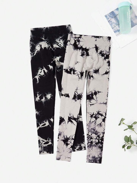 2 Leggings Tie-Dye Push Up