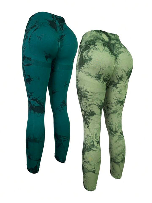 2 Leggings Tie Dye Push Up